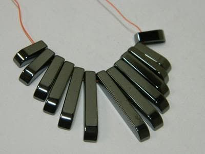 Hematite Stick Beads - Dark Gray Graduated, Non-Magnetic - Thumbnail 4
