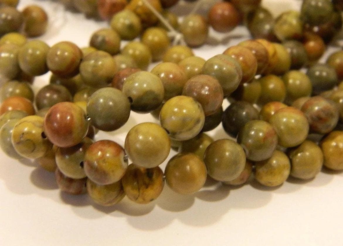 Rainbow Jasper Round Beads - 6mm & 8mm, 16" Strand - Thumbnail 5