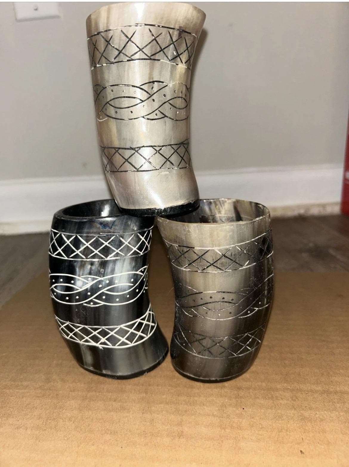Handcrafted Viking Drinking Horn Mug | Norse Beer Stein. 5 different cups - Thumbnail 11