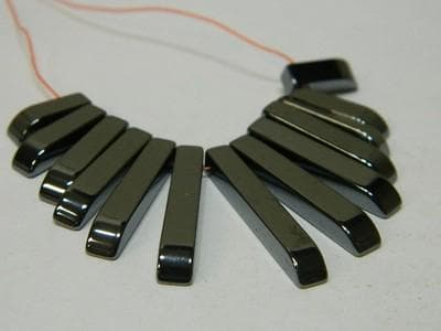 Hematite Stick Beads - Dark Gray Graduated, Non-Magnetic - Thumbnail 9