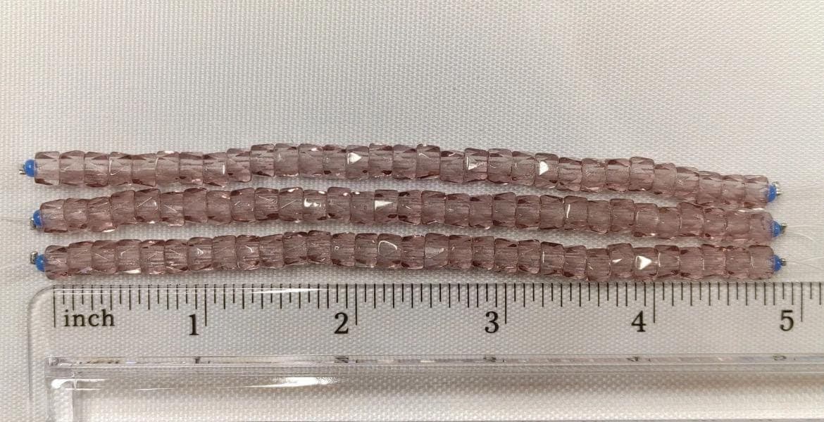 6mm Czech Fire Polished Periwinkle , Bols Beads Transparent Luster - Thumbnail 3