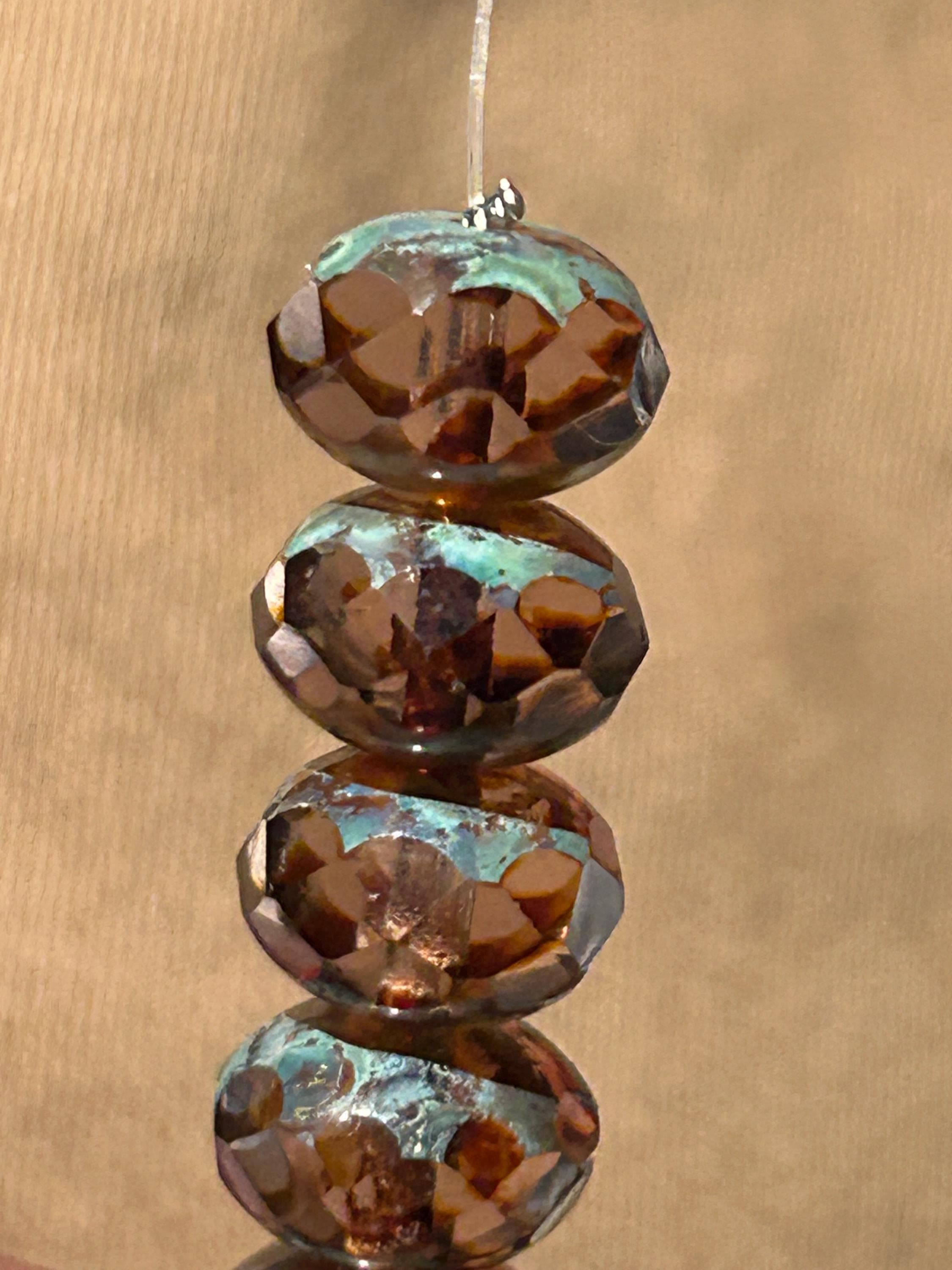 Fauceted Rhondella Beads 19 different Colors -Czech Glass 9mmx6mm - Thumbnail 17