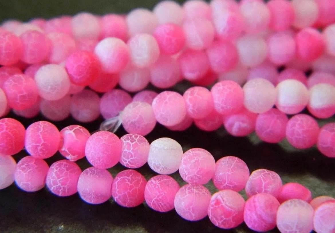 4mm Light Green Crackle Agate-Natural Crackle Agate Beads - Thumbnail 5