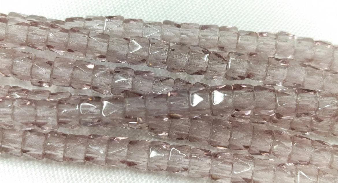 6mm Czech Fire Polished Periwinkle , Bols Beads Transparent Luster - Thumbnail 4