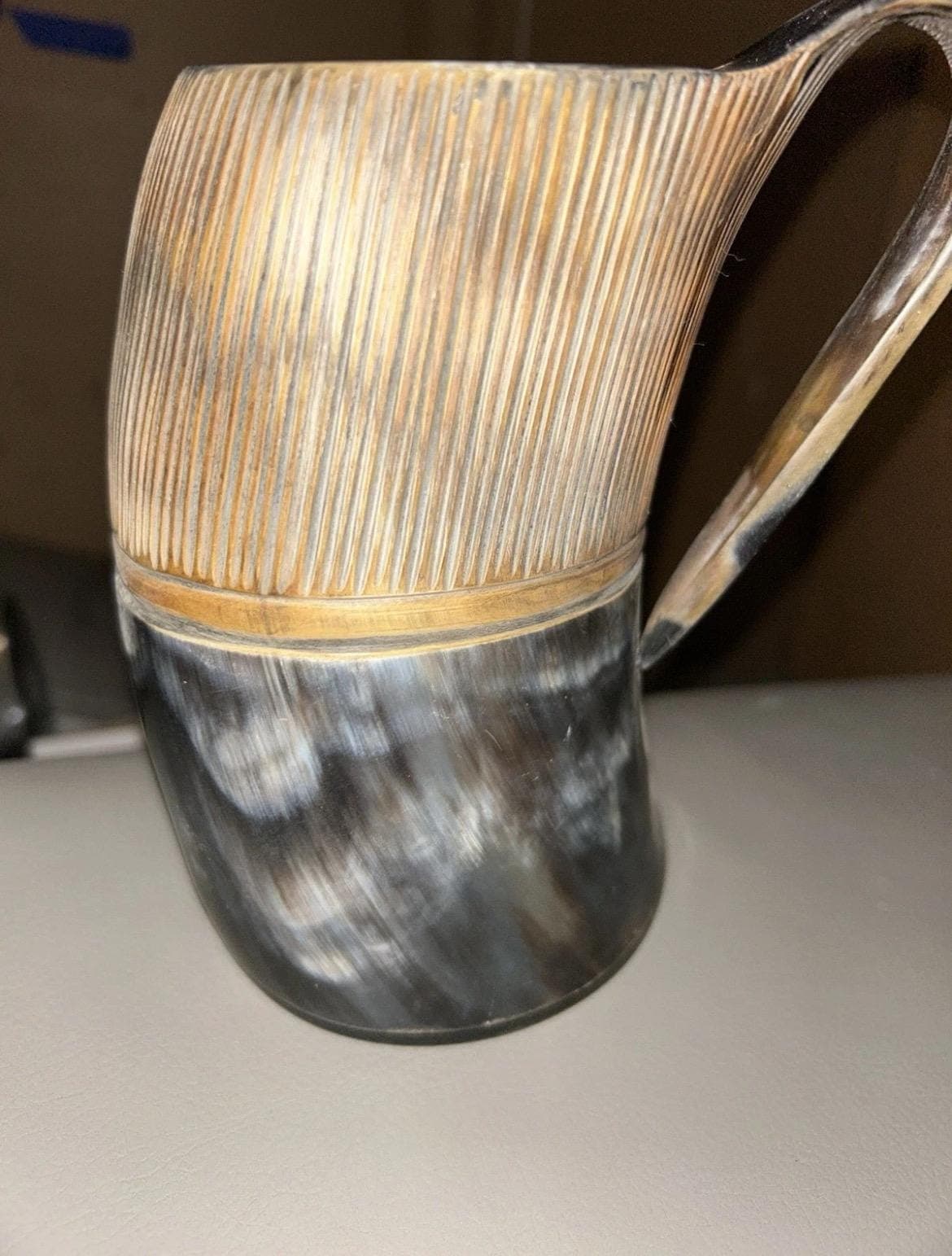 Handcrafted Viking Drinking Horn Mug | Norse Beer Stein. 5 different cups - Thumbnail 6