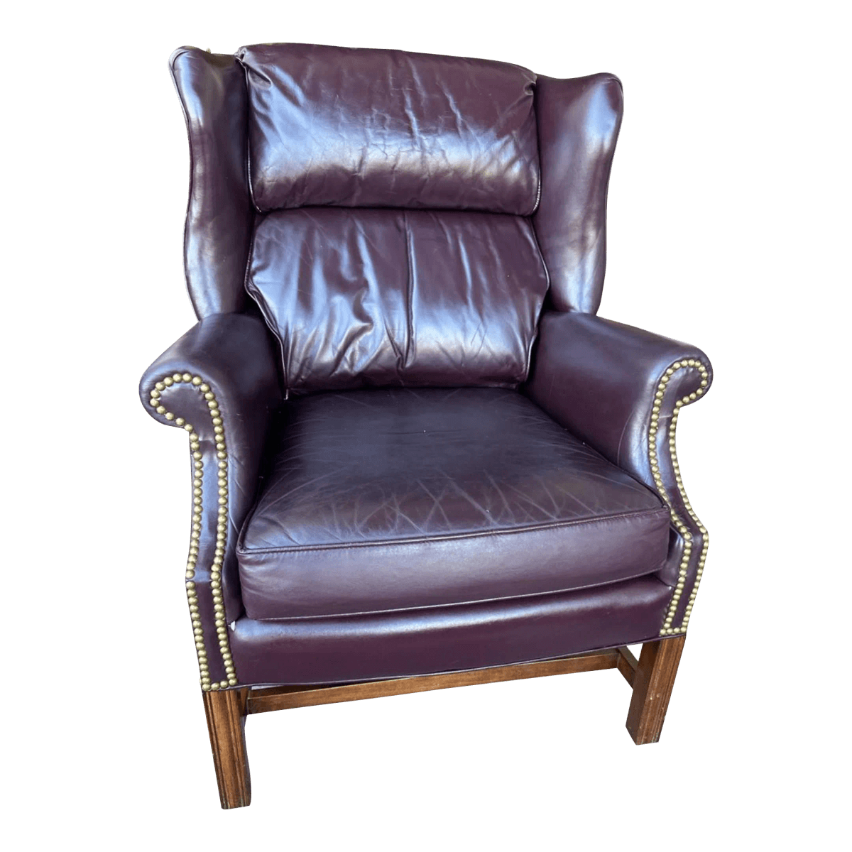 Sam Moore Vintage Deep Grape Color Chair With Nailhead Trim - Thumbnail 2