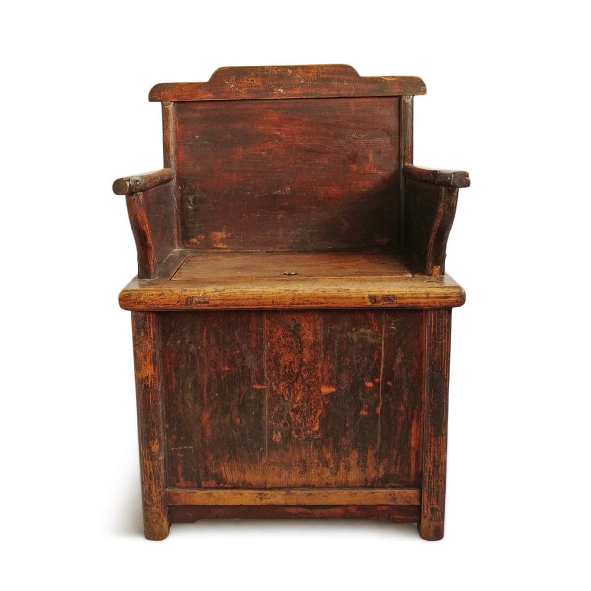 Antique Chinese Trunk Box Arm Chair - Thumbnail 2