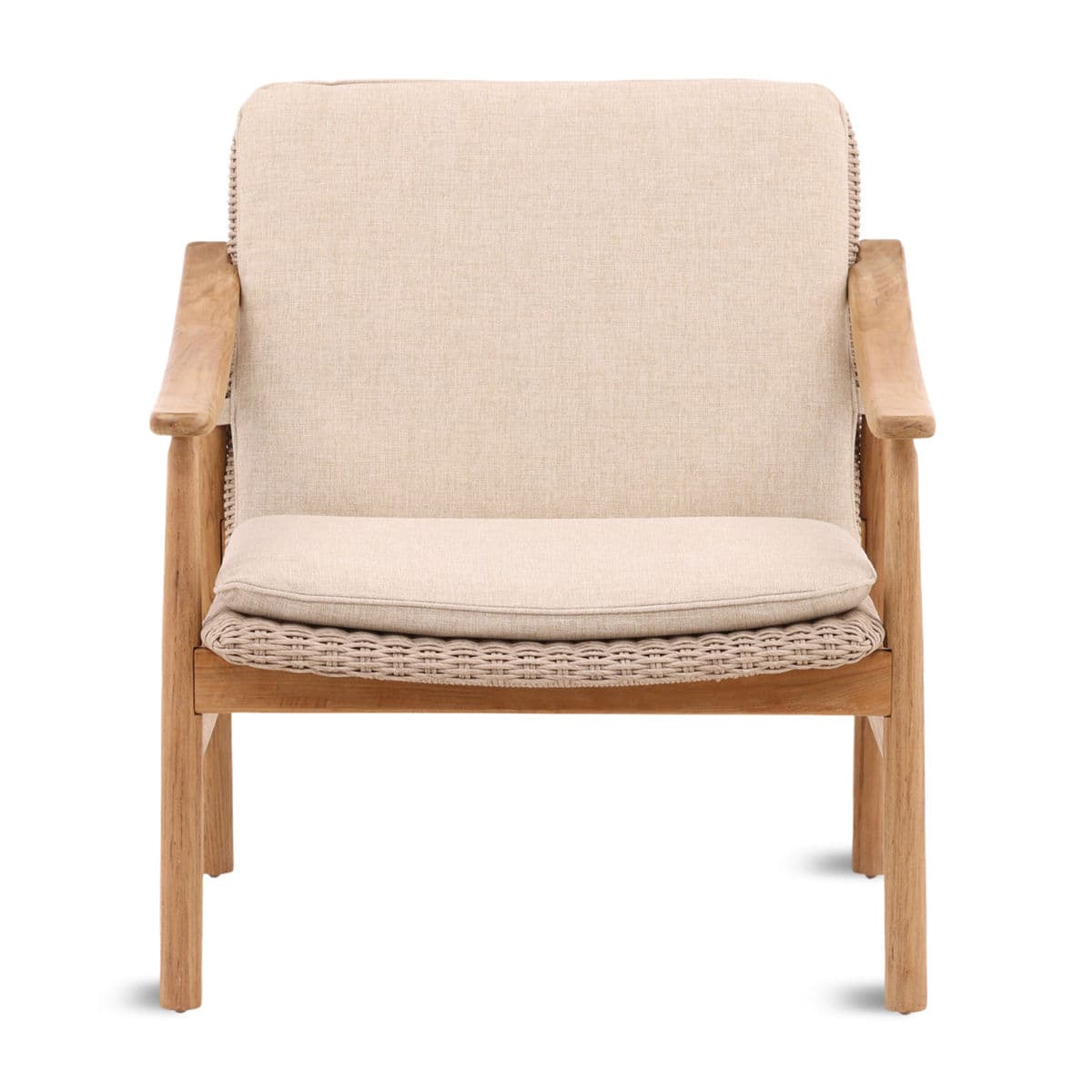 Marcella Teak Frame Outdoor Accent Chair - Thumbnail 2