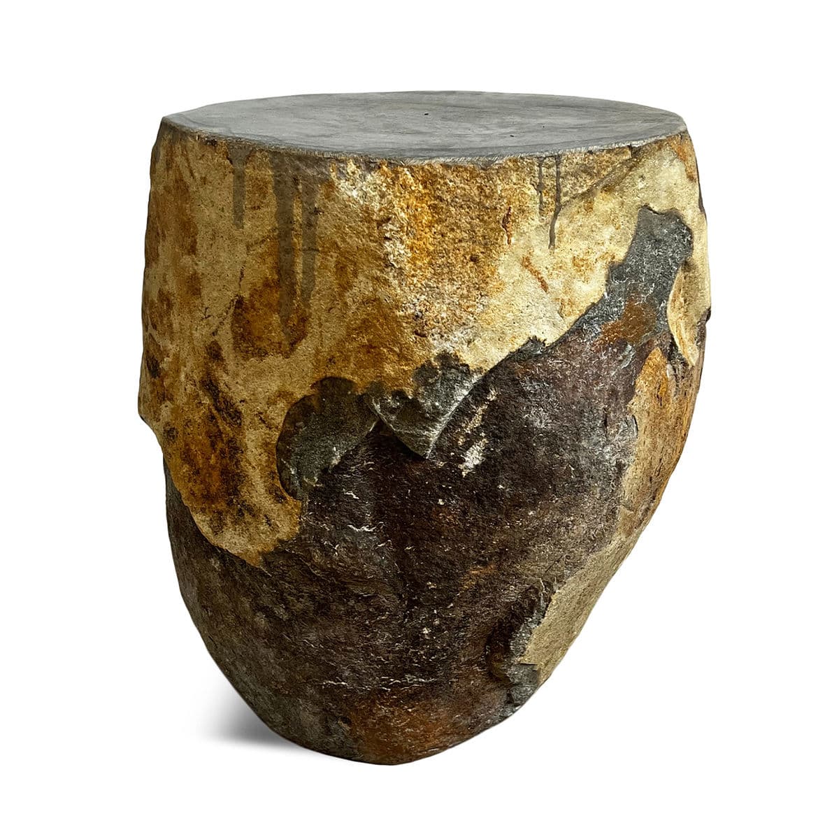 Stone Boulder Side Table Stool - Thumbnail 2