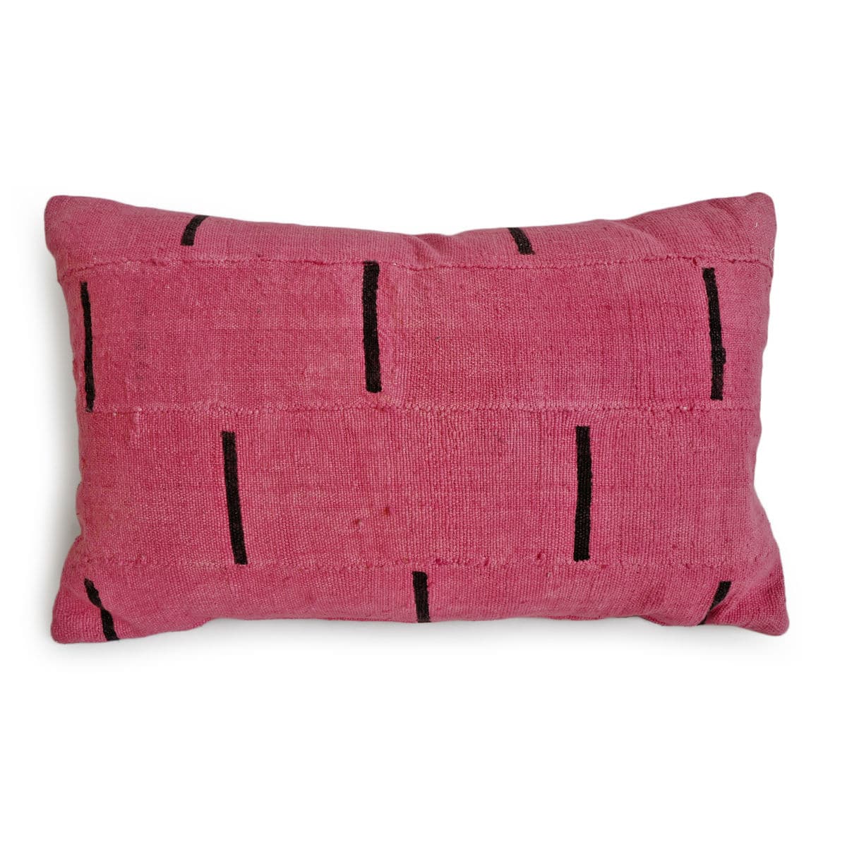 Pink Mudcloth Lumbar Pillow - Thumbnail 2