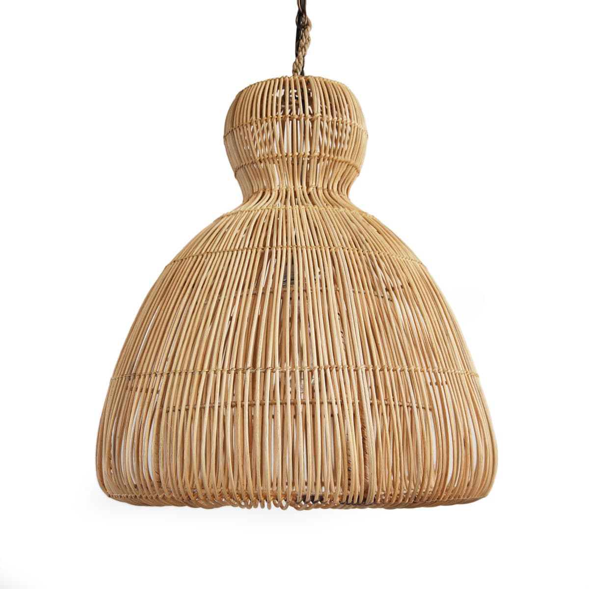 Rattan Mushroom Lantern Small - Thumbnail 2