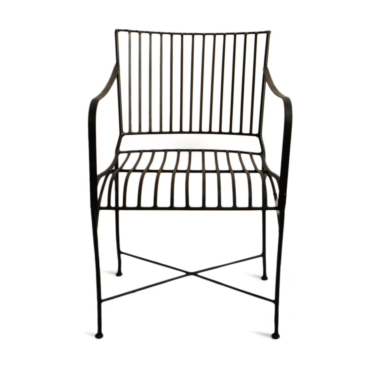 Black Iron Outdoor Arm Chair - Thumbnail 2