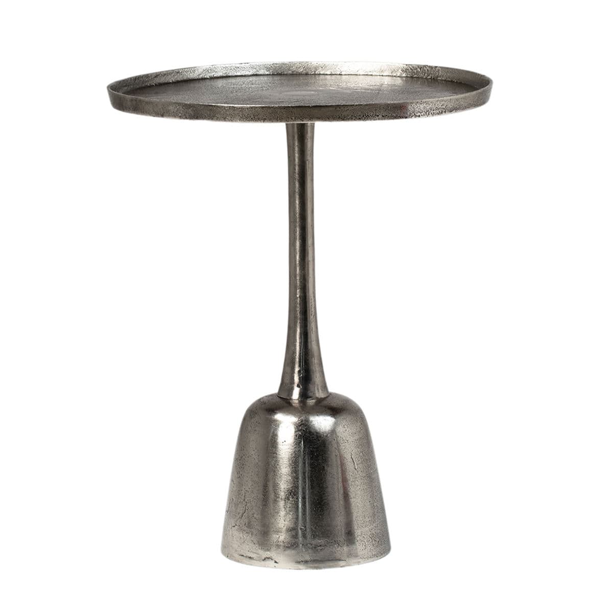 Round Nickel Side Table - Thumbnail 2