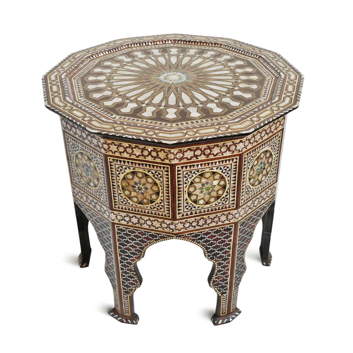 Vintage Syrian Inlay End Table - Thumbnail 2