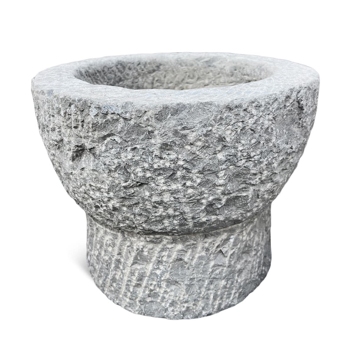 Vintage Chiseled Stone Bowl - Thumbnail 2