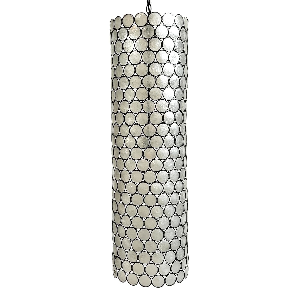 Capiz Circle Cylinder Pendant Light - Thumbnail 2