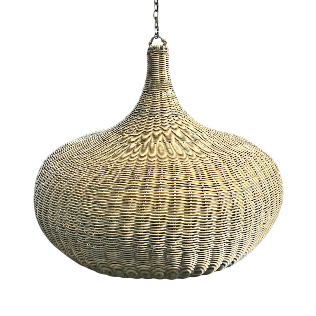 Outdoor Faux Rattan Gourd Pendant Small - Thumbnail 2