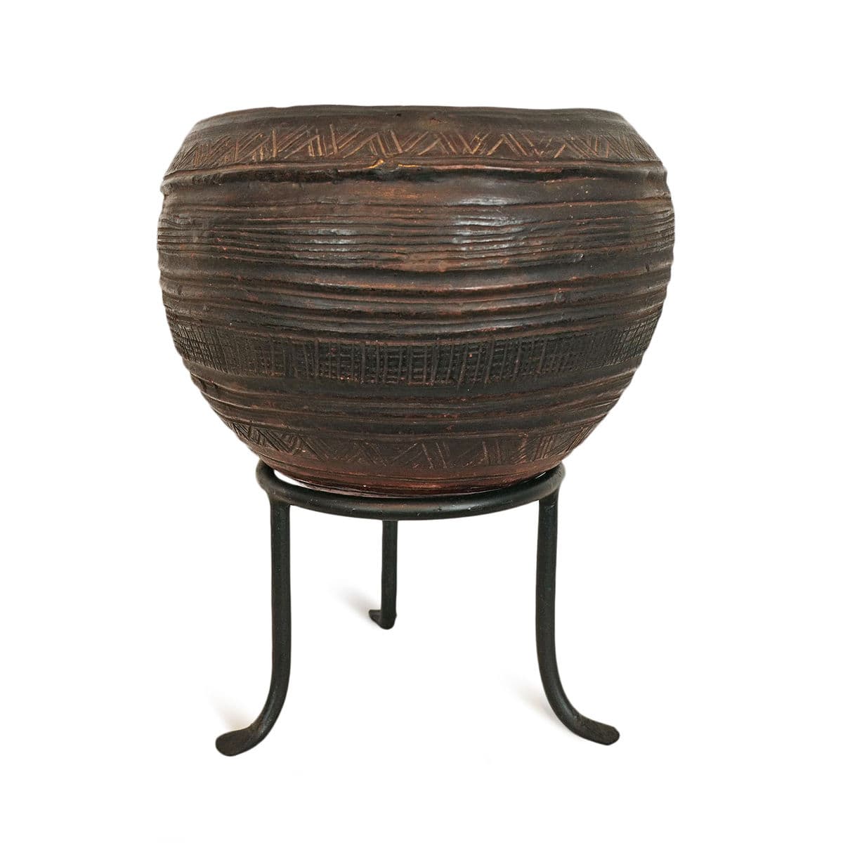 Vintage Bida Water Vessel on Stand - Thumbnail 2