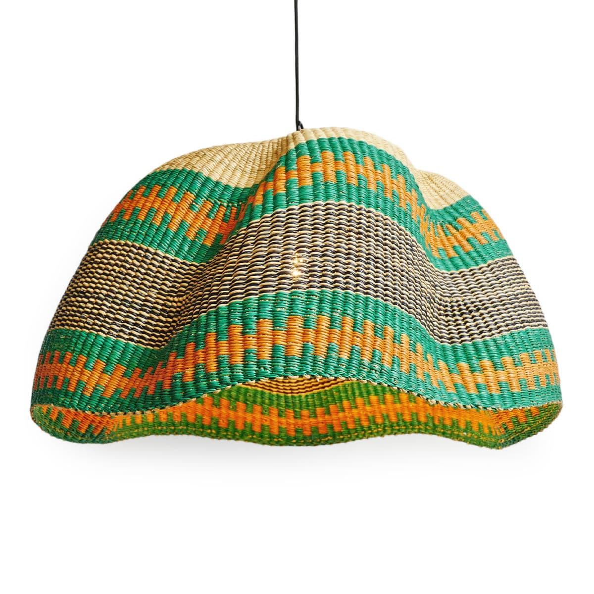 Bolga Wave Basket Light Pendant - Thumbnail 2