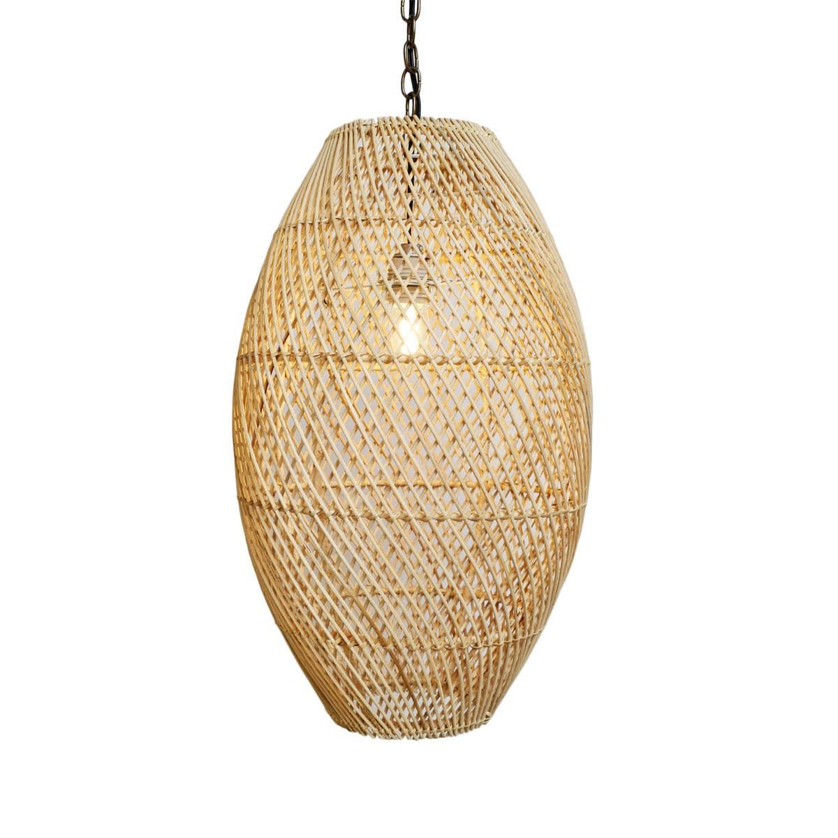 Rattan Bead Pendant Light Small - Thumbnail 2