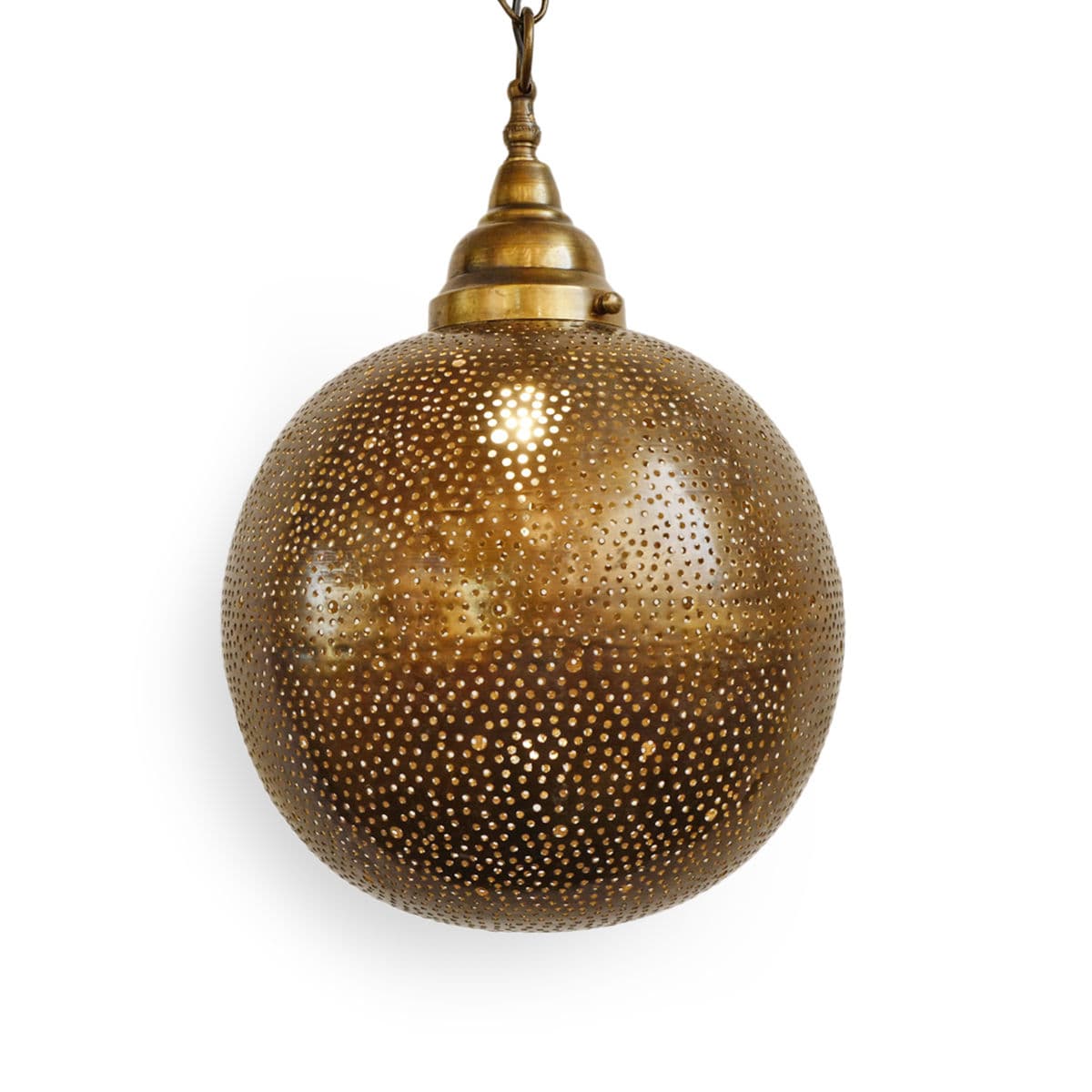 Aria Brass Dot Globe Pendant Light Small - Thumbnail 2