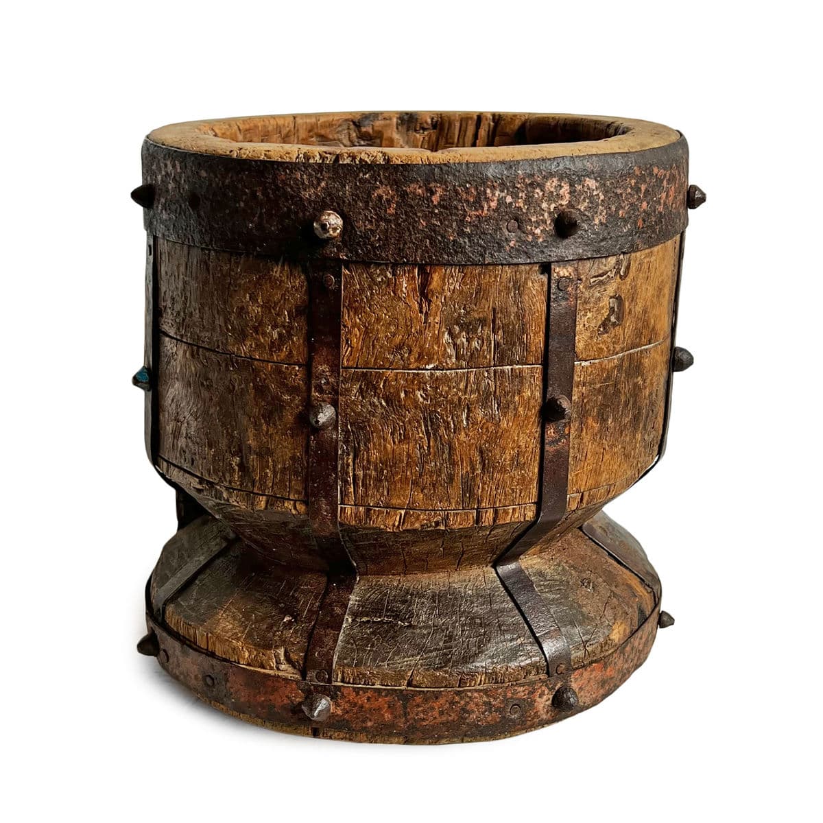 Old India Wood Pestle Pot - Thumbnail 2