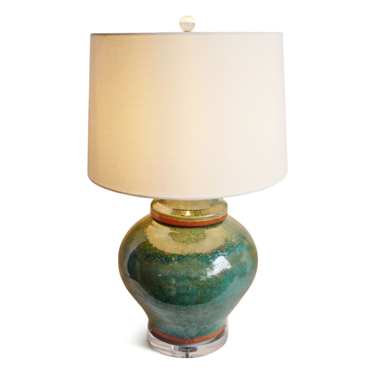 Sea Green Ceramic Table Lamp - Thumbnail 2