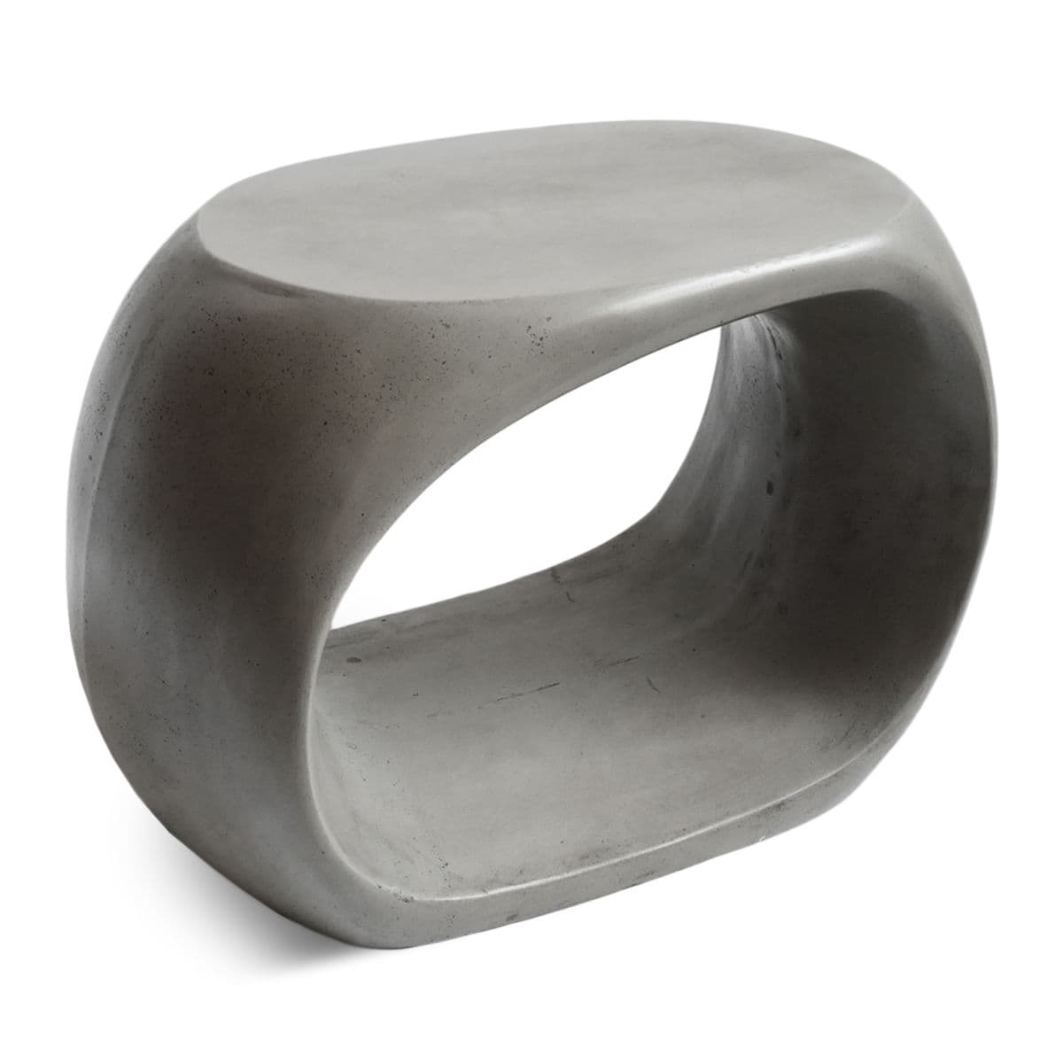 Palmer Outdoor Cement Hole Side Table - Thumbnail 2