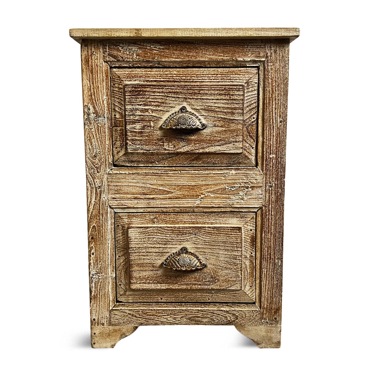 Teak Two-Drawer Bedside Table - Thumbnail 2