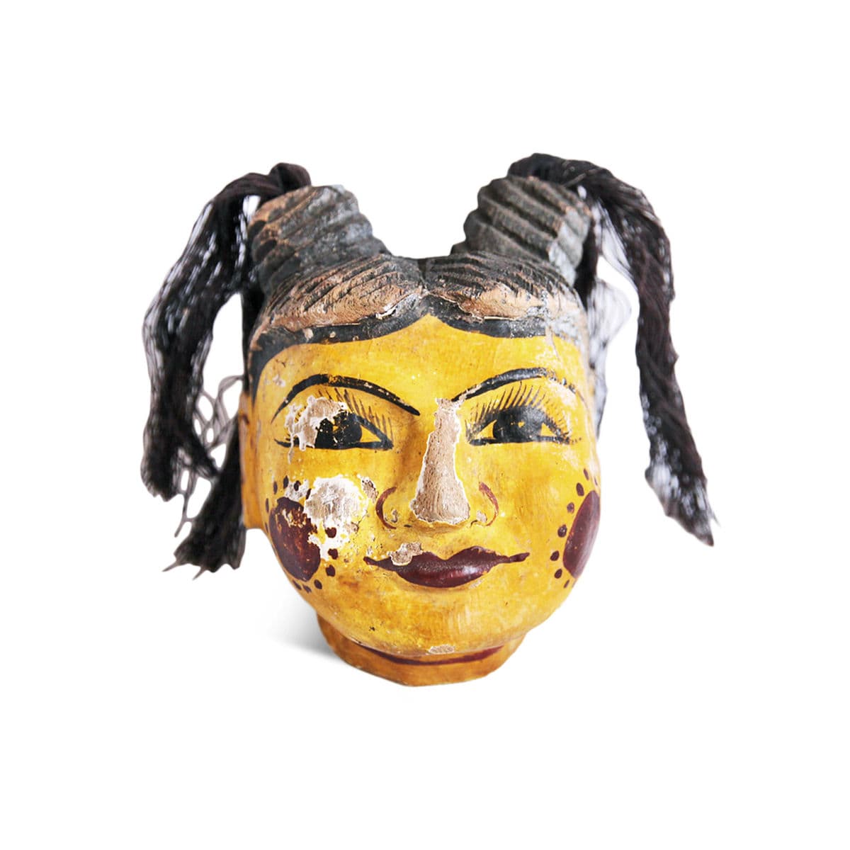 Antique Burmese Wood Puppet Head - Thumbnail 2