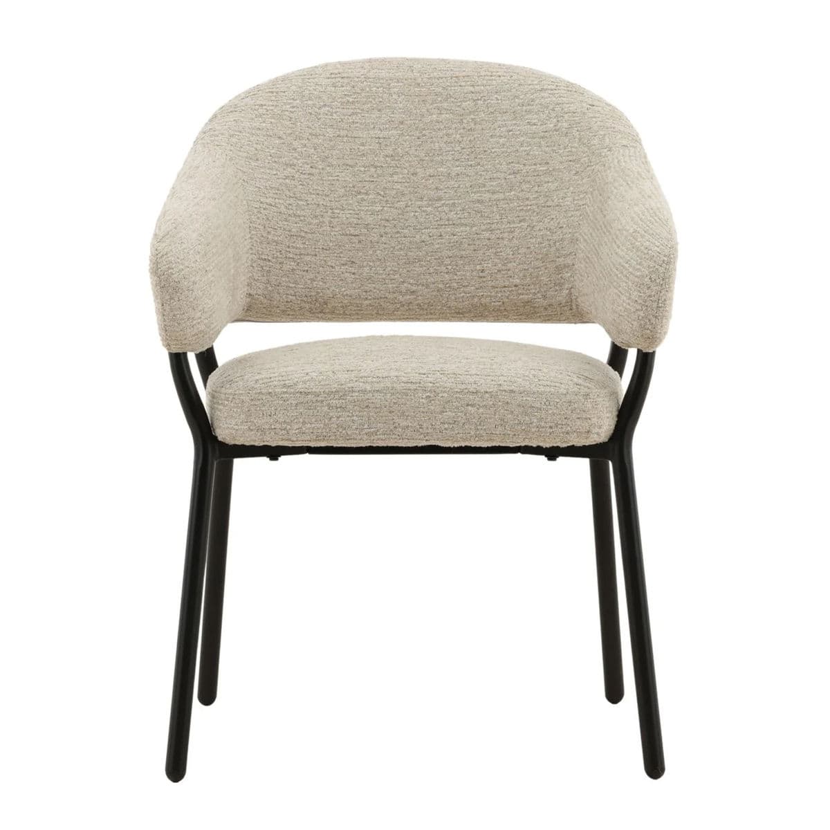Taupe Chenille Dining Chair - Thumbnail 2