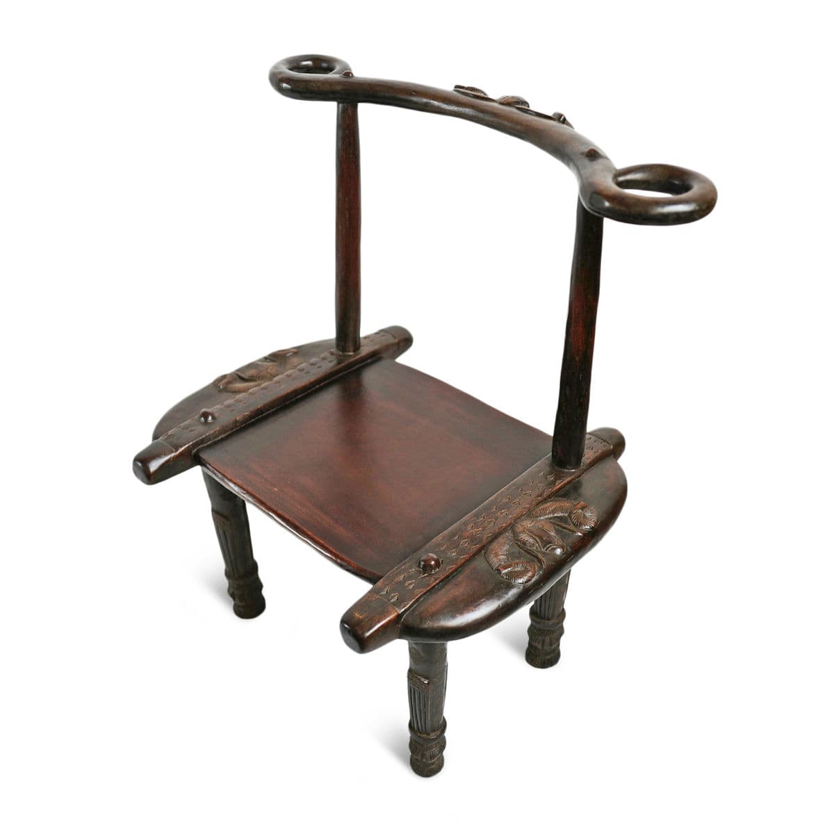 Antique Carved Senufo Ram Chair - Thumbnail 2