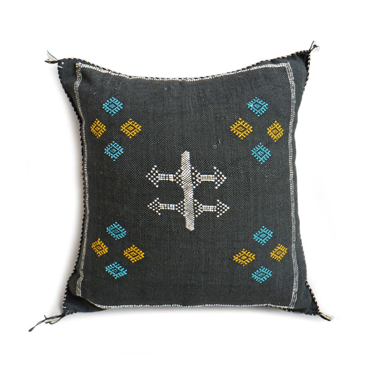 Vintage Black Kilim Pillow - Thumbnail 2