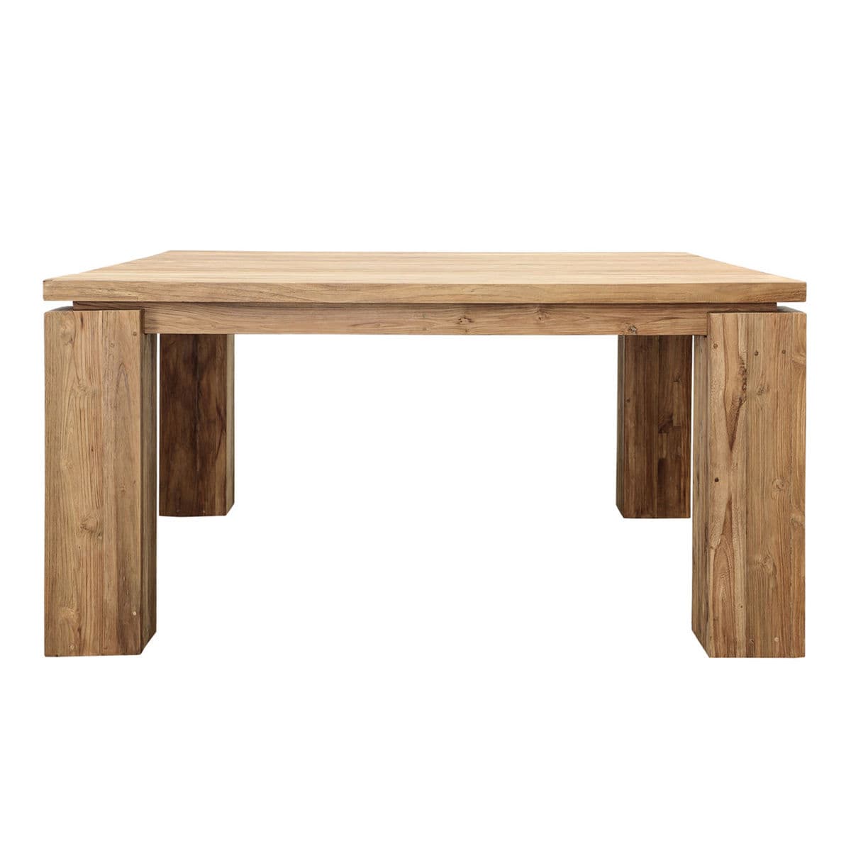 Huxley Outdoor Square Teak Dining Table - Thumbnail 2