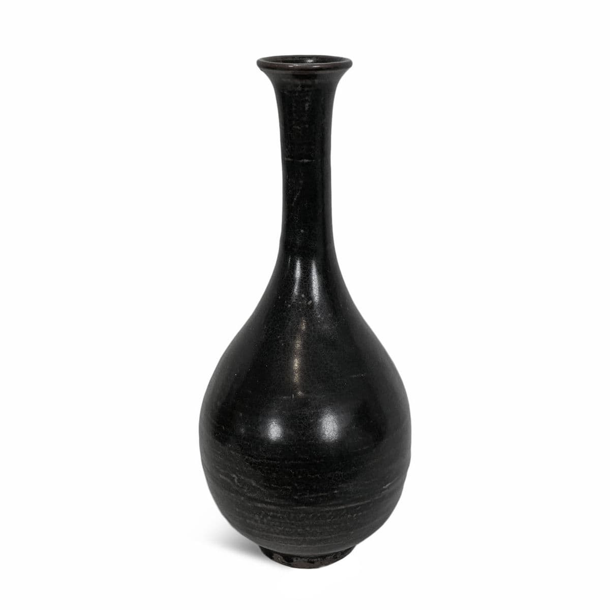 Vintage Style Black Ceramic Swan Vase - Thumbnail 2
