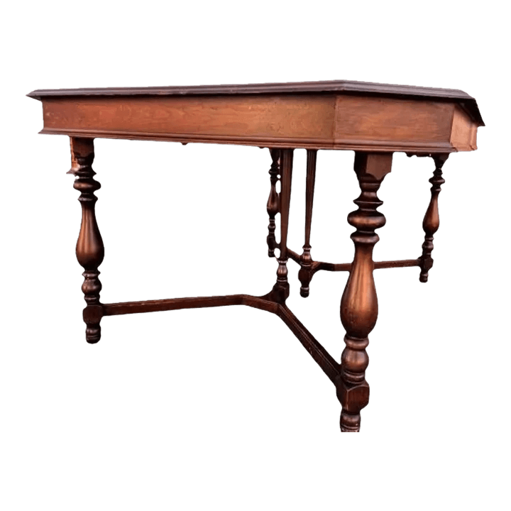 Early 20th Century Antique Walnut Spanish Revival Dining Table - Thumbnail 2