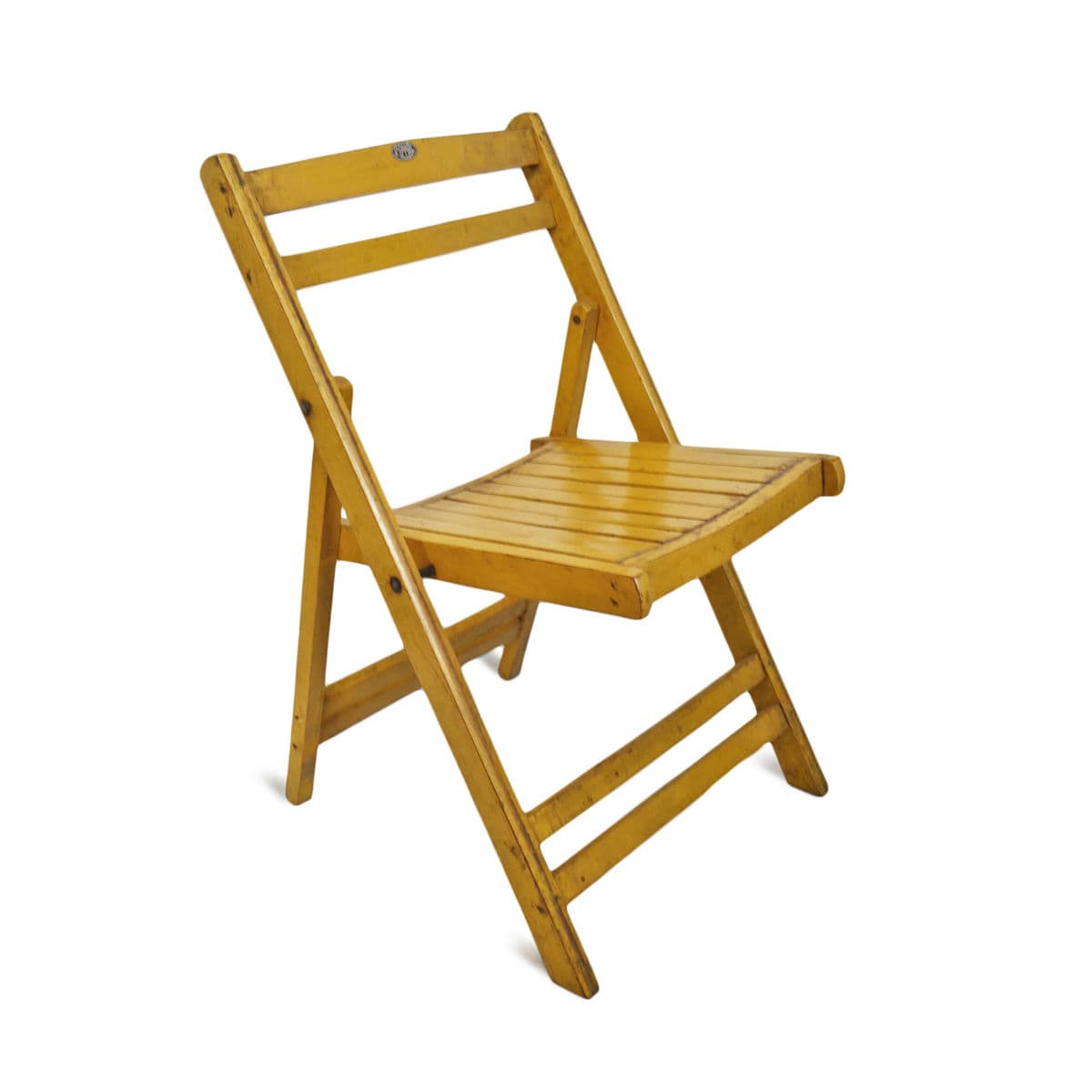 Antique India Yellow Folding Chair - Thumbnail 2