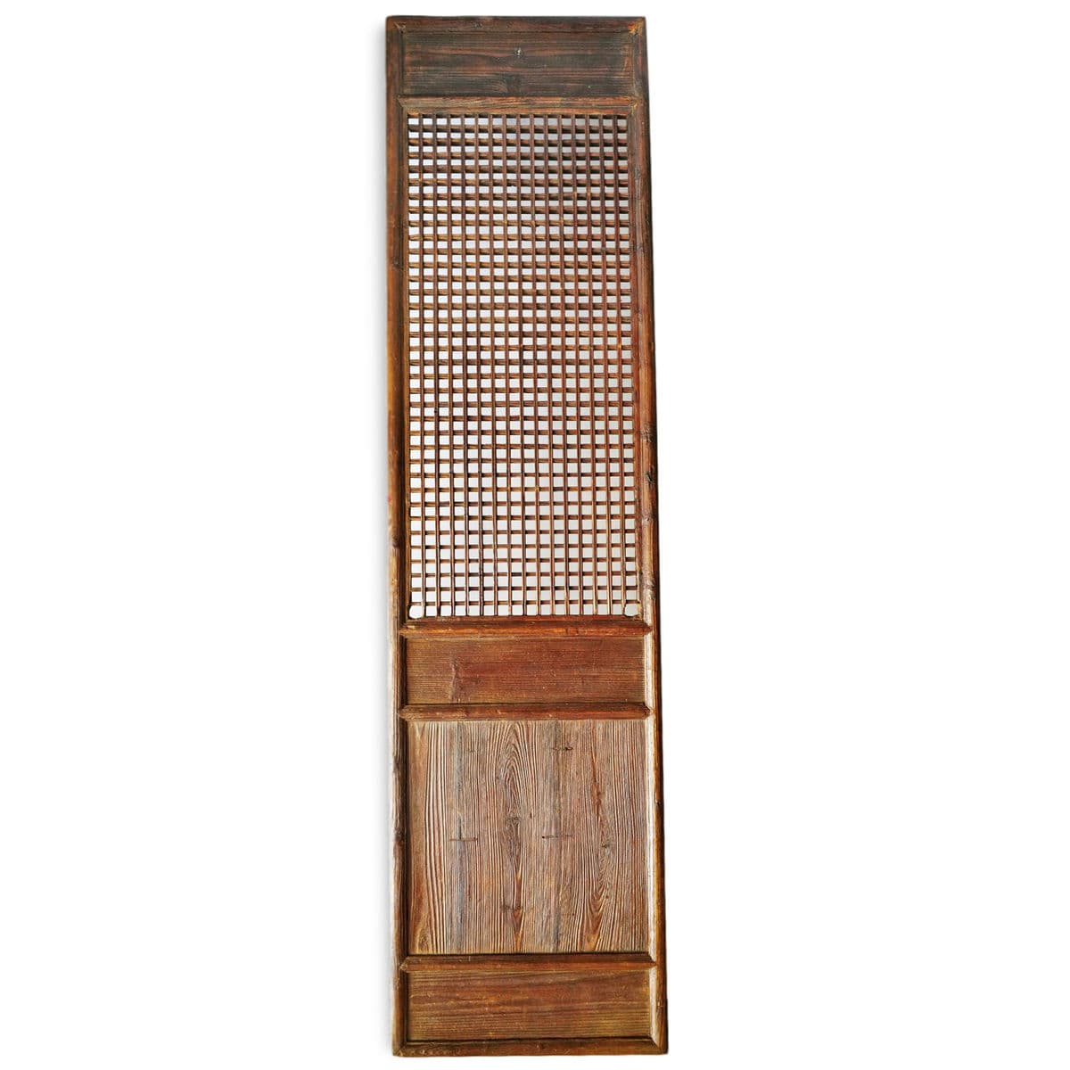 Antique Elm Wood Screen Door Panel - Thumbnail 2