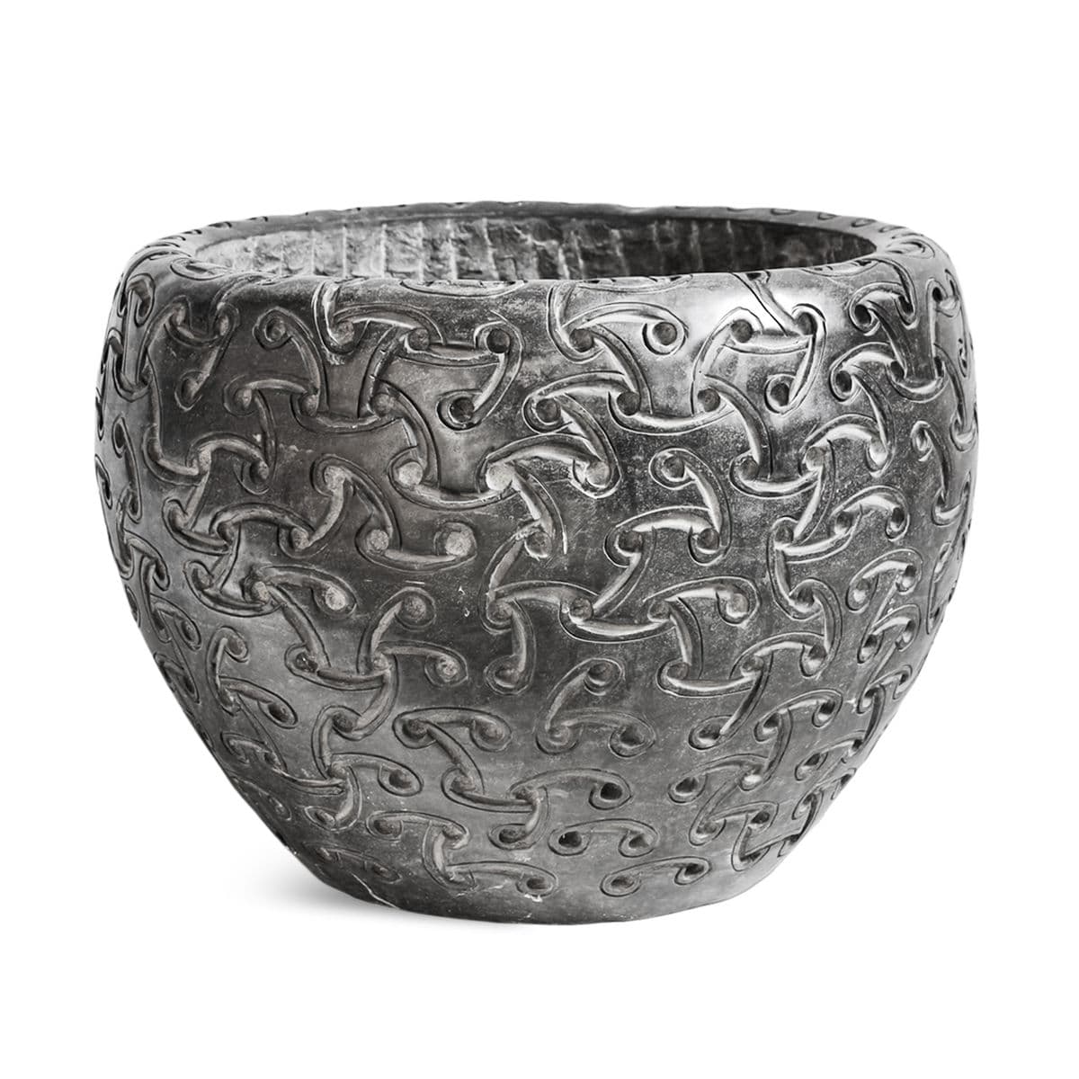 Black Carved Marble Bowl - Thumbnail 2