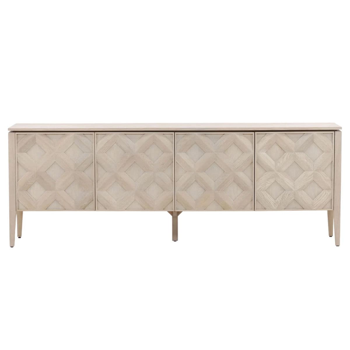 Blond Lattice Wood Sideboard - Thumbnail 2