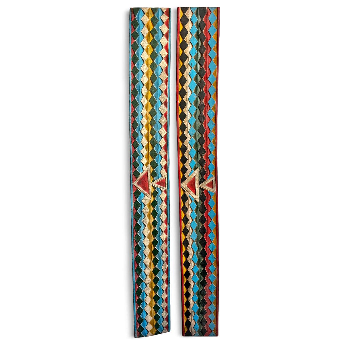 Pair of Vintage Amhara Painted Panels - Thumbnail 2