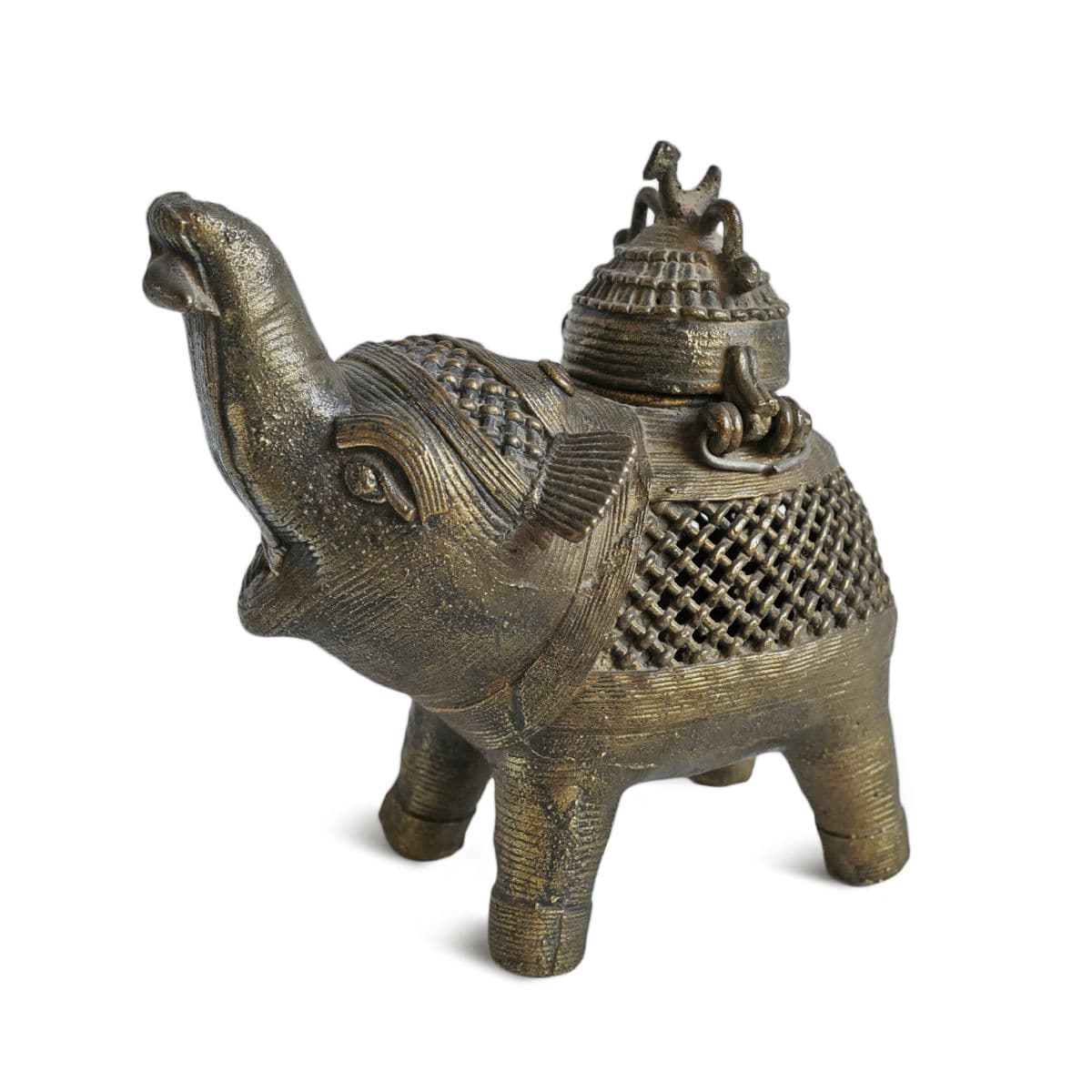 Old Brass Elephant Pot - Thumbnail 2