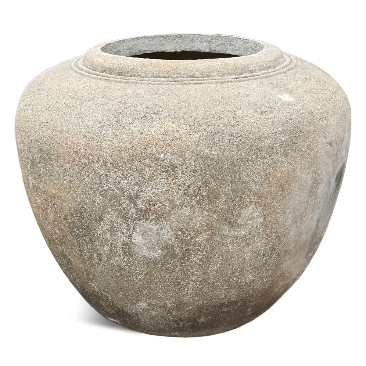Antique Cement Java Pot - Thumbnail 2
