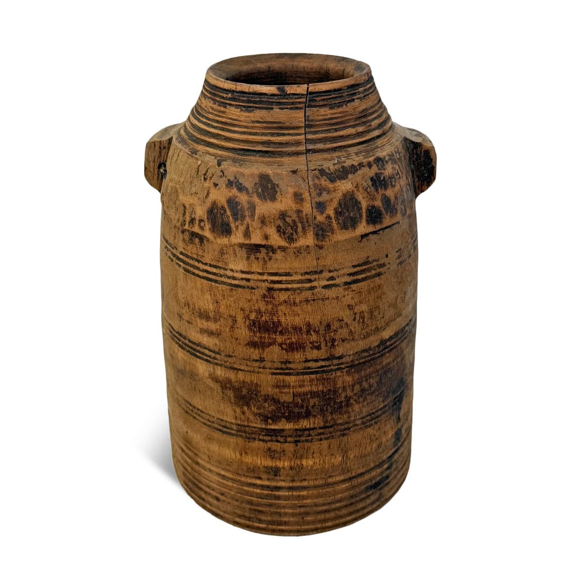 Vintage India Wood Water Pot - Thumbnail 2