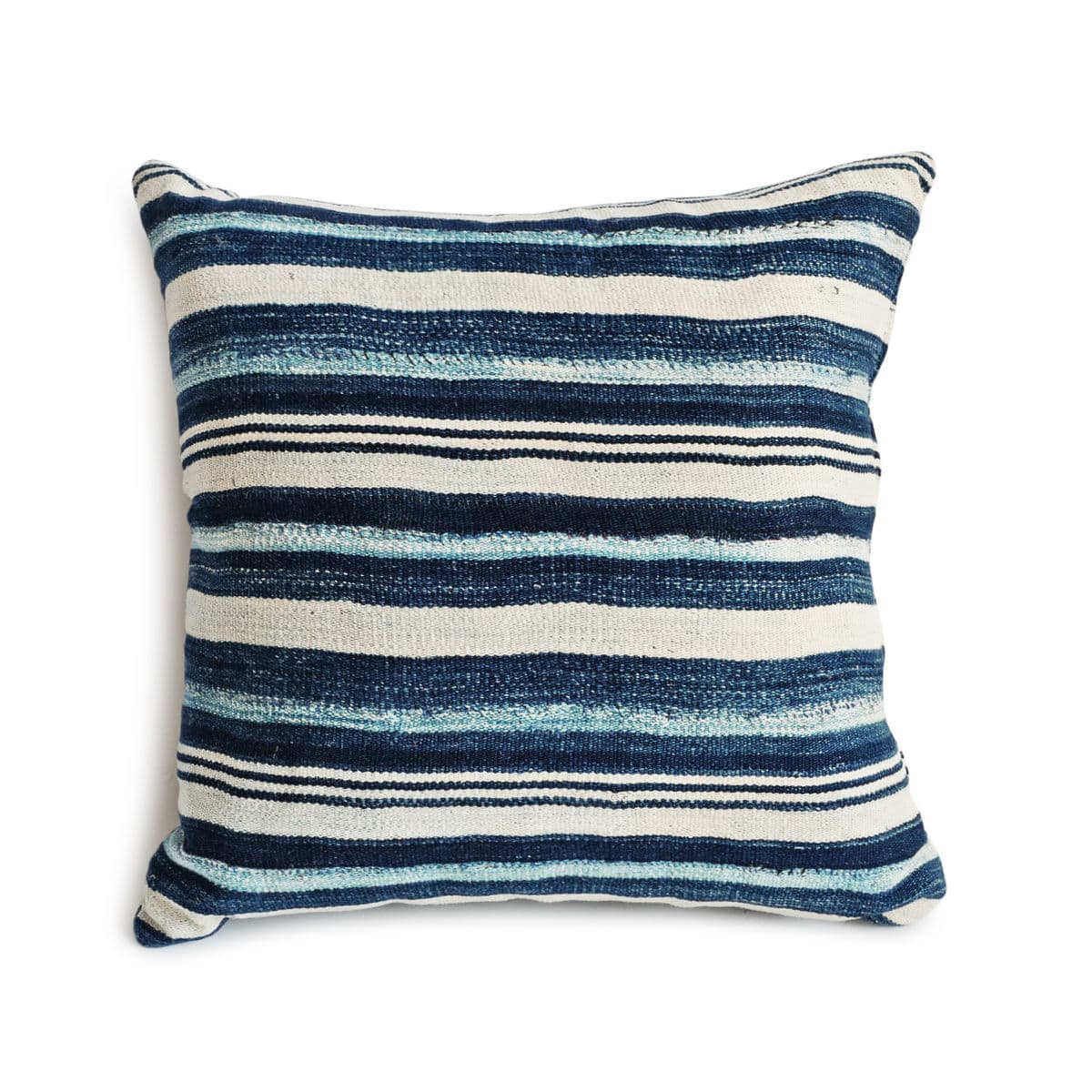 Vintage Indigo Mali Striped Pillow - Thumbnail 2