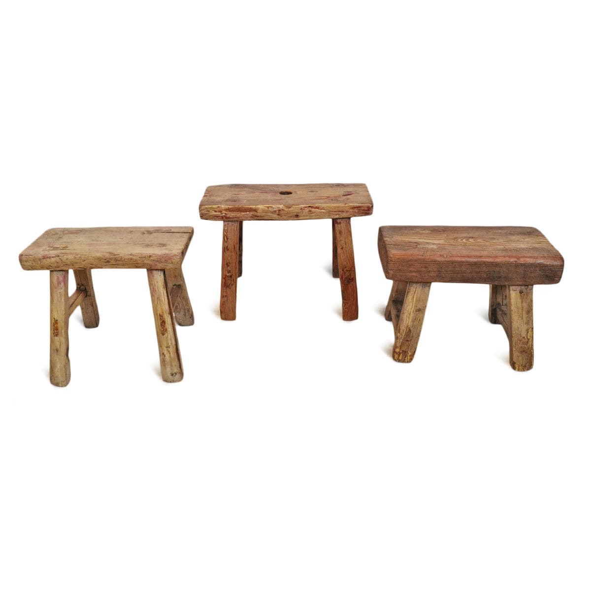 Vintage Elm Farm Stool - Thumbnail 2