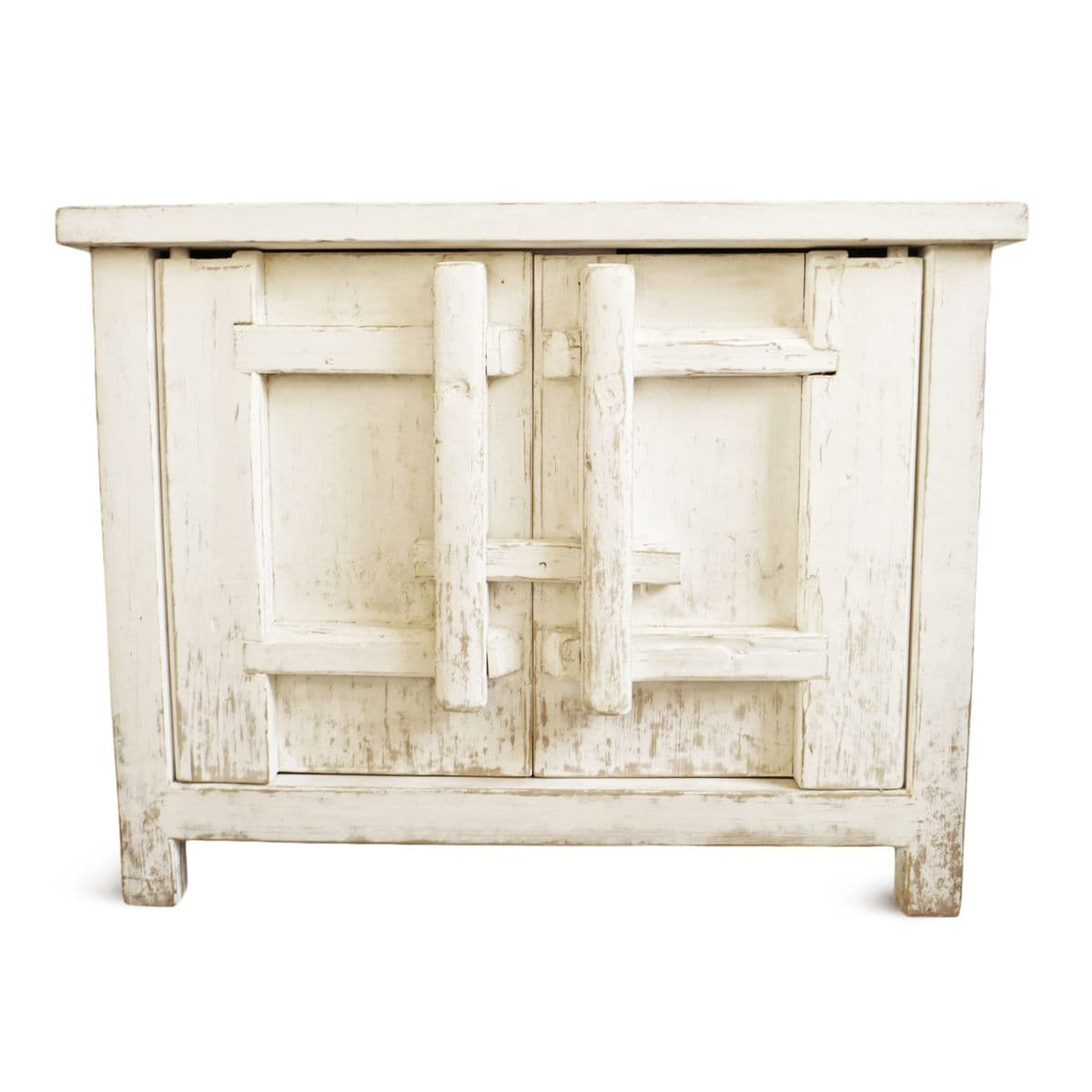 Aged White Village Side Cabinet - Thumbnail 2