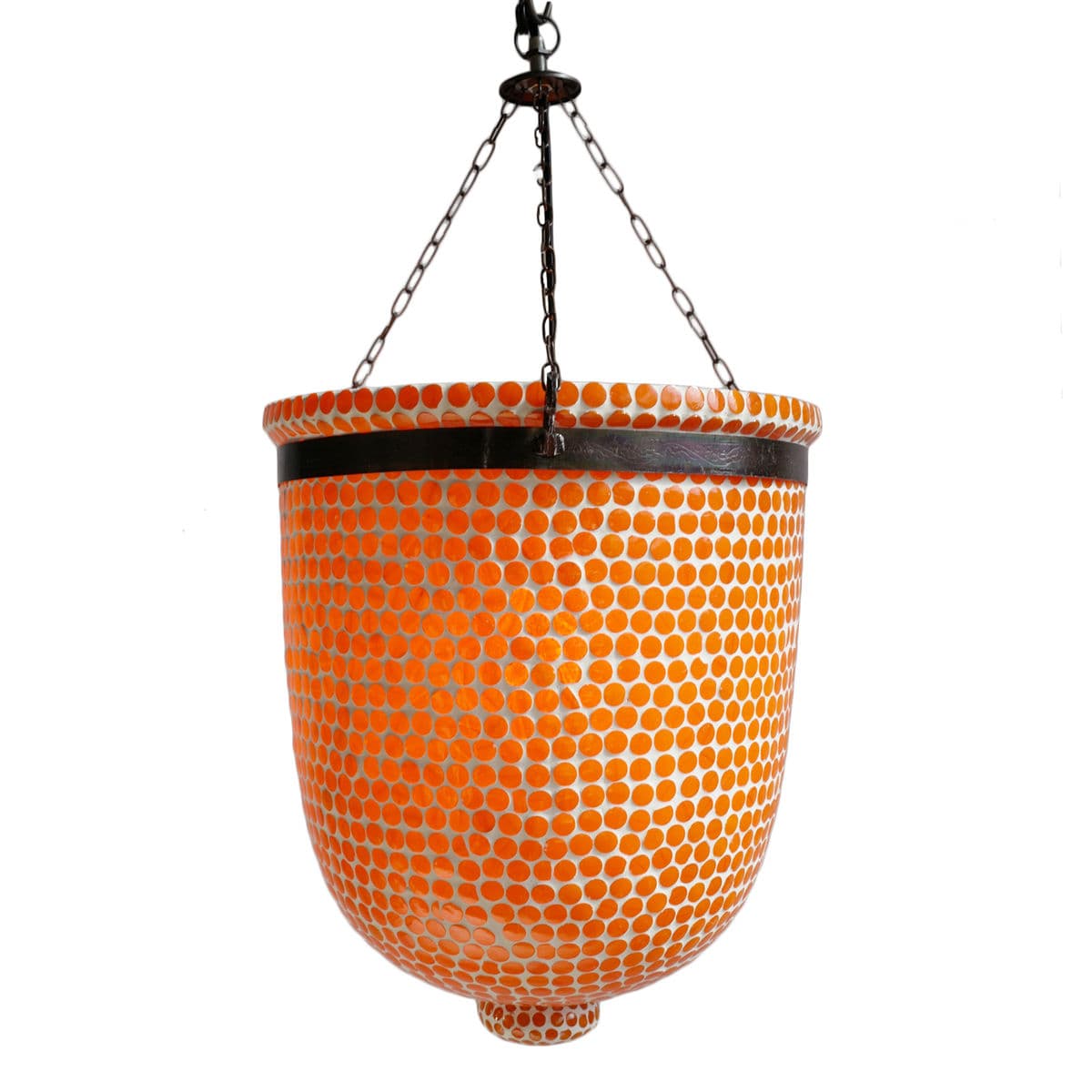 Orange Mosaic Bucket Pendant Medium - Thumbnail 2