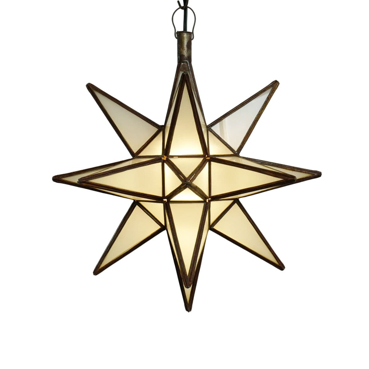 Frosted White Moravian Star Light Medium - Thumbnail 2