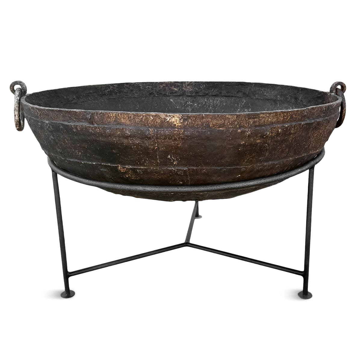 Vintage Iron Kadai Fire Bowl - Thumbnail 2
